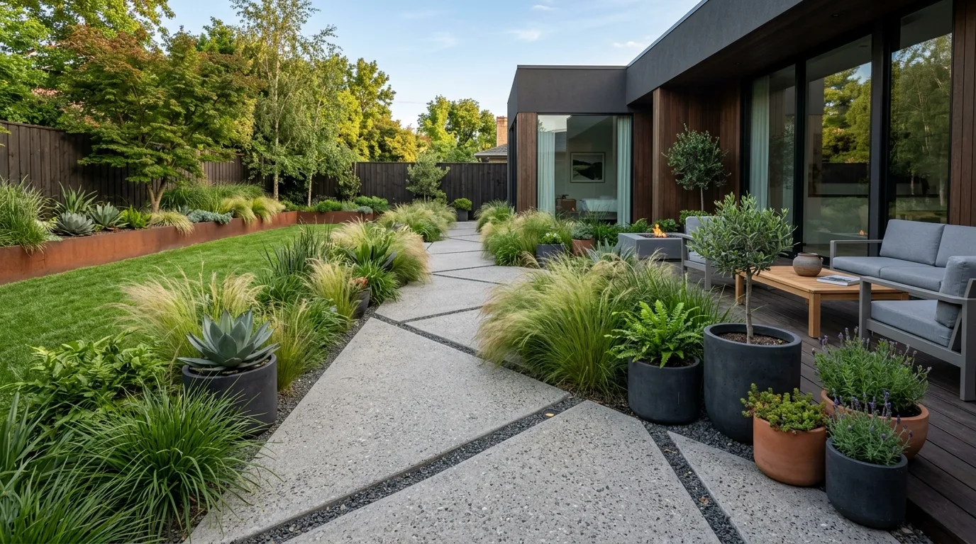 Stone Path Through the Yard